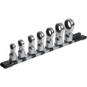 TONE フレックスラチェットめがねソケットセット(ホルダー付) 差込角9.5mm 7点セット 1S (HRM307F)