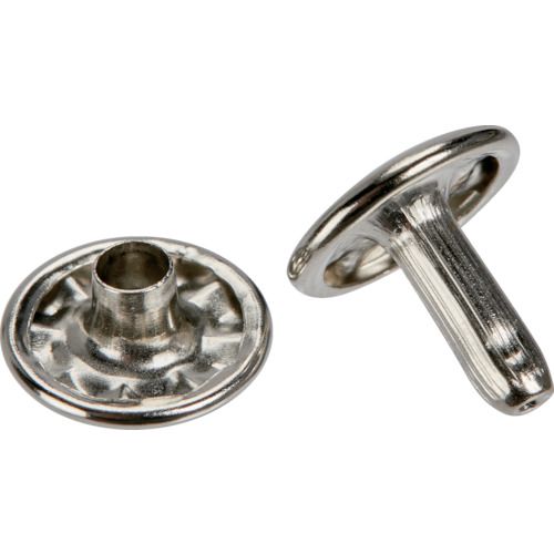 TRUSCO 特大カシメ スチール ニッケルメッキ 13mm 20組入 （ブリスターパック入） 1Pk (PTHPTCN)
