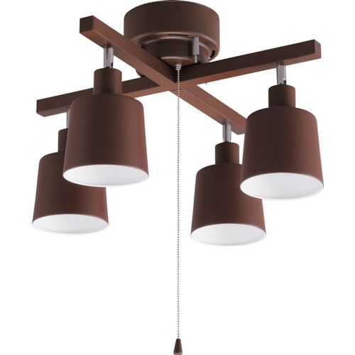 IRIS　537645　4灯シーリング　クロス　ブラウン　1台 (CE4LA20CT)