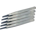 TRUSCO まとめ買い ESDチップピンセット 先丸型 先端幅2mm 5本入り 1S (EPR2M5)