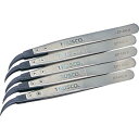 TRUSCO まとめ買い ESDチップピンセット 曲がり型 先端幅0.6mm 5本入り 1S (EPM0.6M5)