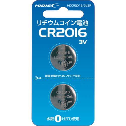 ハイディスク リチウムコイン電池 CR2016 3V 2個パック 1Pk (HDCR20163V2P) ハイディスク リチウムコイン電池 CR2016 3V 2個パック 1Pk (HDCR20163V2P)