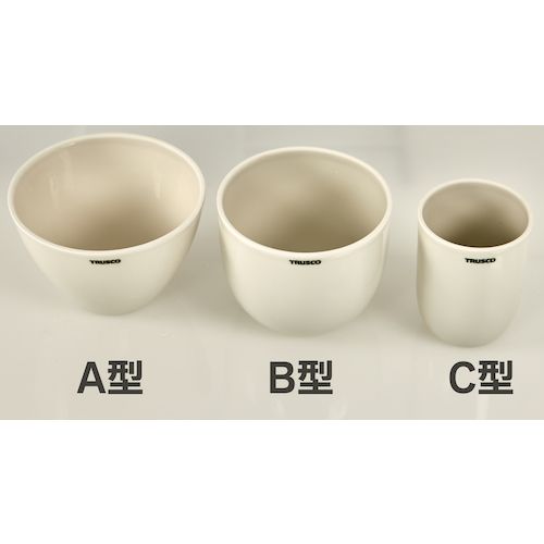 福祉用具のバリューケアの【期間限定!対象商品P2〜20倍】 TRUSCO　磁製C型るつぼ　50ml　規格C3　1個 (CR50C3)｜アングル2