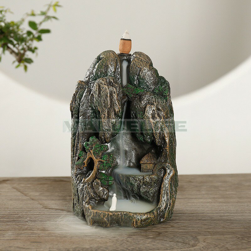 Rakuten - 山水滝工芸品 逆流香炉 樹脂逆流 檀香アロマランプ 置物 リラックス インテリア 日常使い 癒し 煙が下へ流れる 香りを楽しむ