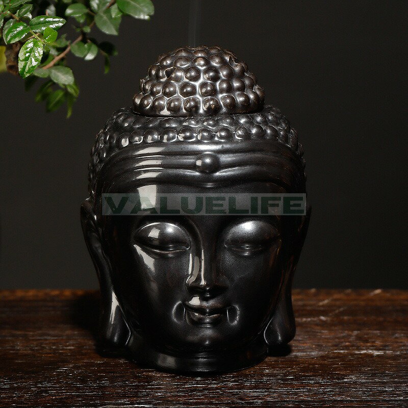 Rakuten - 陶磁器 仏頭香薫炉 室内家庭用 工芸品 装飾品 リラックス インテリア 日常使い 癒し 香りを楽しむ