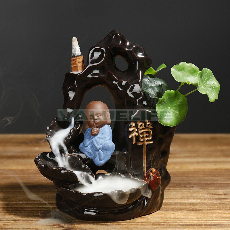 Rakuten - 陶磁器観賞 煙逆流 逆流香薫炉 工芸品 装飾品 リラックス インテリア 日常使い 癒し 煙が下へ流れる 香りを楽しむ 縁起物