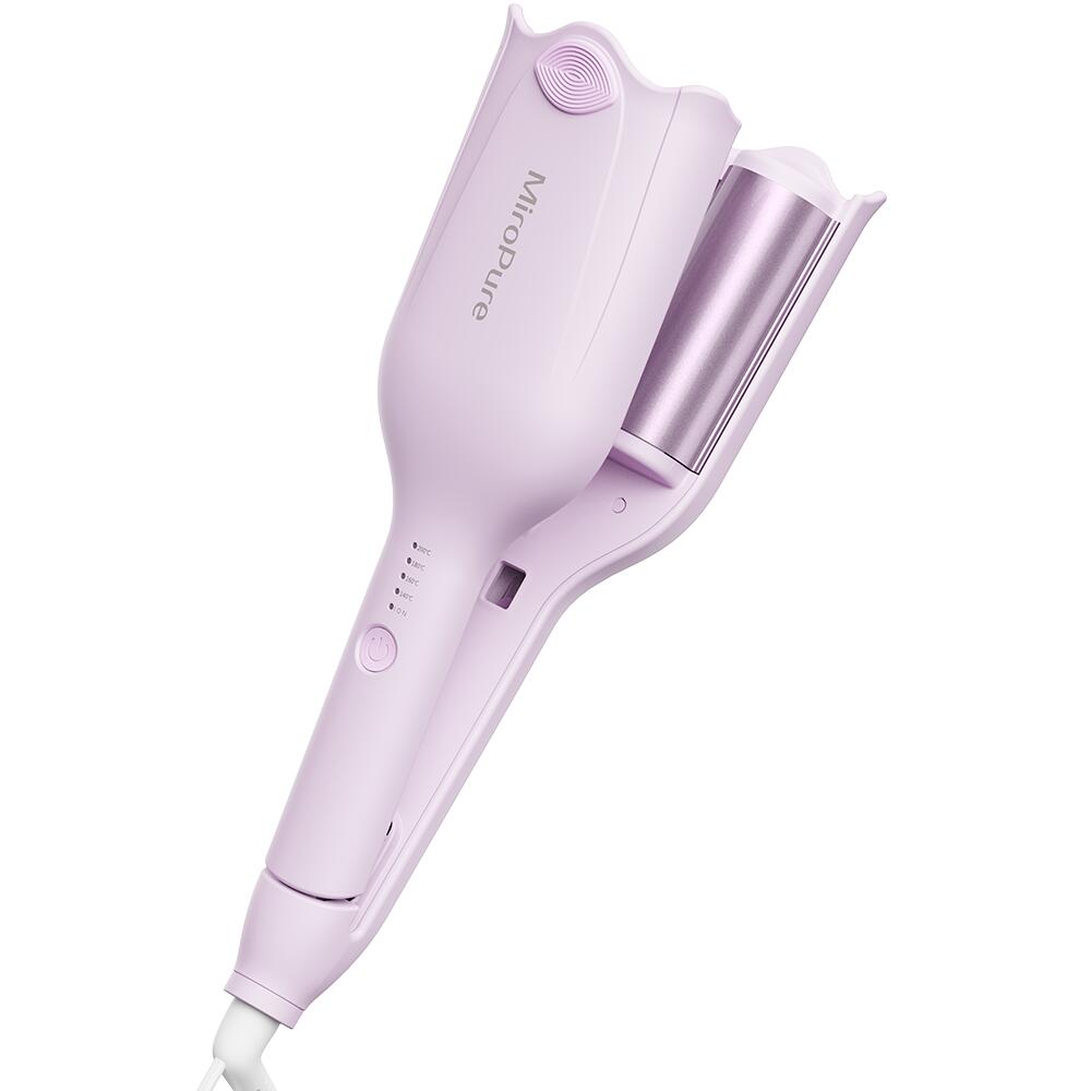 MiroPure ヘアアイロン カール ウェーブアイロン 34mm 挟むだけで可愛い カールアイロン 実現 140℃〜200℃ 千万級マイナスイオン吹出 やけど...