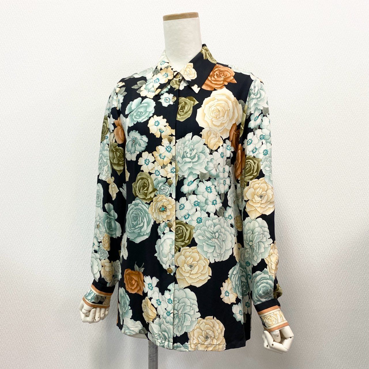 レオナール シャツ ブラウス ロング シースルー フラワー レオナール シャツ ブラウス ロング シースルー フラワー