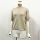 9 FOXEY フォクシー 42240 Knit Top Eleanor エレノア 半袖ニット セーター トップス ハイネック サイズ38 ベージュ レディース...