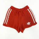 【新品タグ付き】 GUCCI × adidas グッチ アディダス ニットショートパンツ ハーフパンツ ロゴ刺繍 3本ライン 693835 サイズXS レッド ...