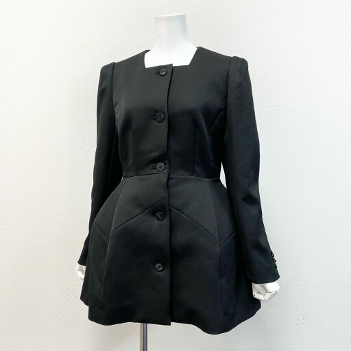 LUDLOW ラドロー BALLERINA バレリーナ 立体フレアジャケット サイズF ブラック レディース 女性用 スクエアネック 【中古】 LUDLOW ラドロー BALLERINA バレリーナ 立体フレアジャケット サイズF ブラック レディース 女性用 スクエアネック 【中古】