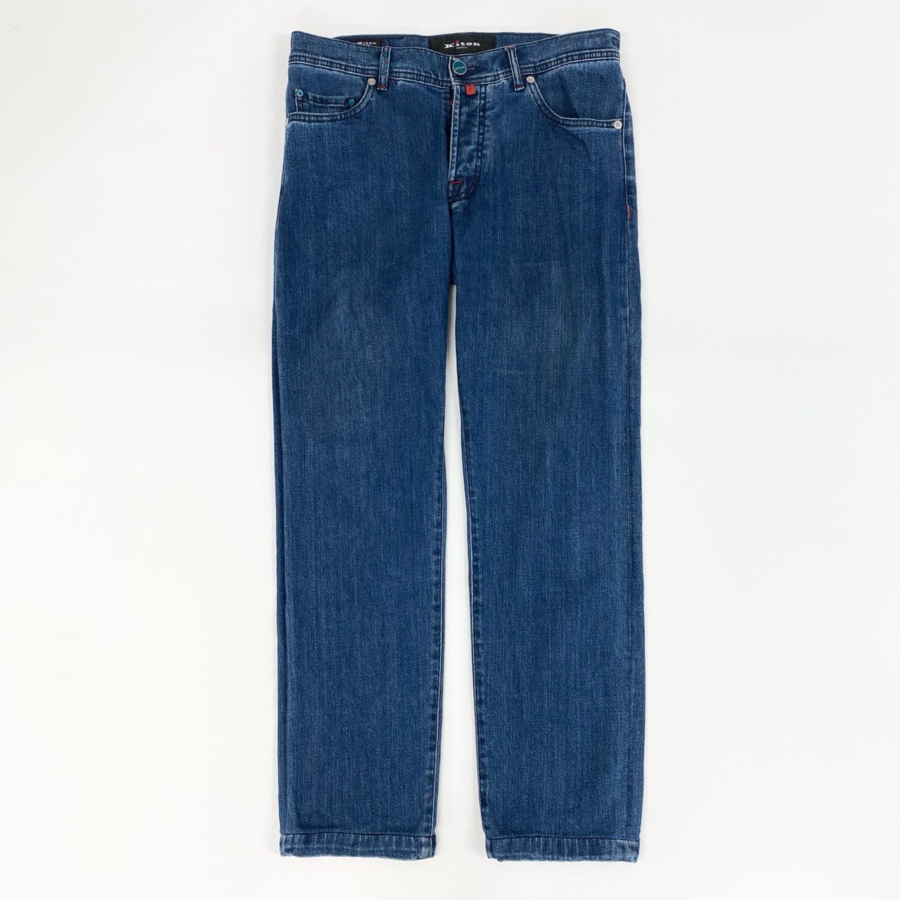 Kiton NAPOLI キートン キトン デニムパンツ ジーパン 5ポケットパンツ ボトムス サイズ32 インディゴブルー コットンポリウレタン メンズ イタリア製 【中古】