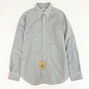 【タグ付き】BROOKS BROTHES ブルックスブラザーズ ブラックフリース トリコロールスリットデザイン オックスフォードシャツ ドレスシャツ サイズBB2 ライトグレー メンズ 中古