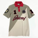 《希少》 Brioni ブリオーニ 半袖ポロシャツ トップス POLO CLUB エンブレム ナンバリング サイズS ベージュ系 コットン100 メンズ イタリア製 中古