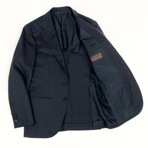 UNITED ARROWS ユナイテッドアローズ タスマニア ウール ギャバジン シングル3ボタン スーツ パンツ セットアップ 11231615715 48 ネイビー ウール メンズ 中古