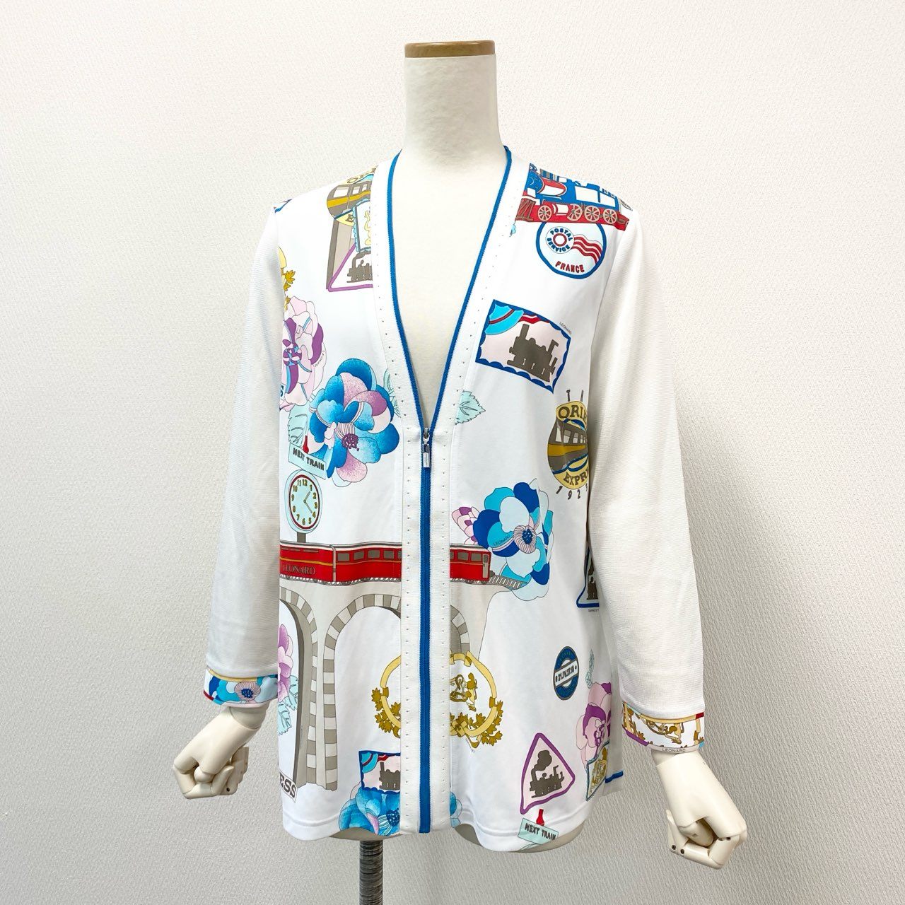 美品 Leonard カーディガン 大きめ(サイズ44) 楽天市場】レオナール(カーディガン・ボレロ|トップス