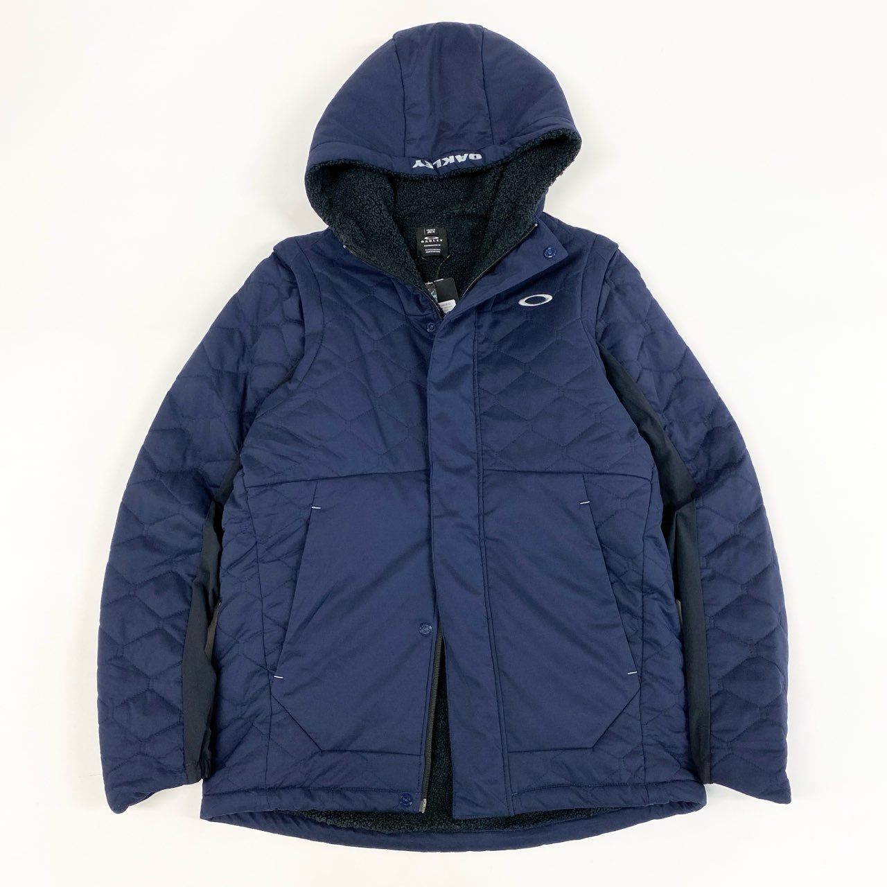 極美品】オークリーゴルフ 中綿フルジップダウンパーカー カモフラ S