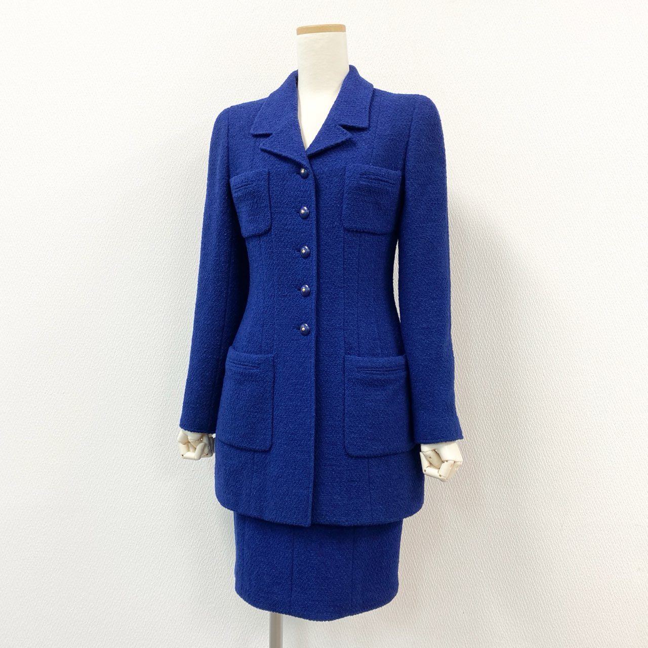 CHANEL ͥ 95A ܥ ĥ åȥå ȥ ֥롼 Vintage ơ Tweed Setupt18r š