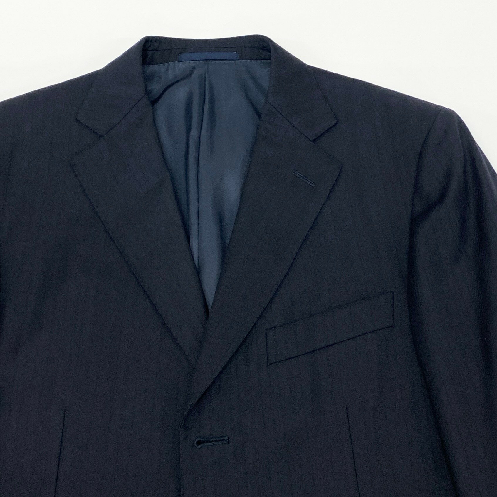 Ermenegildo Zegna エルメネジルドゼニア セットアップ スーツ ビジネス フォーマル 48Rサイズ ネイビー メンズu02t【中古】