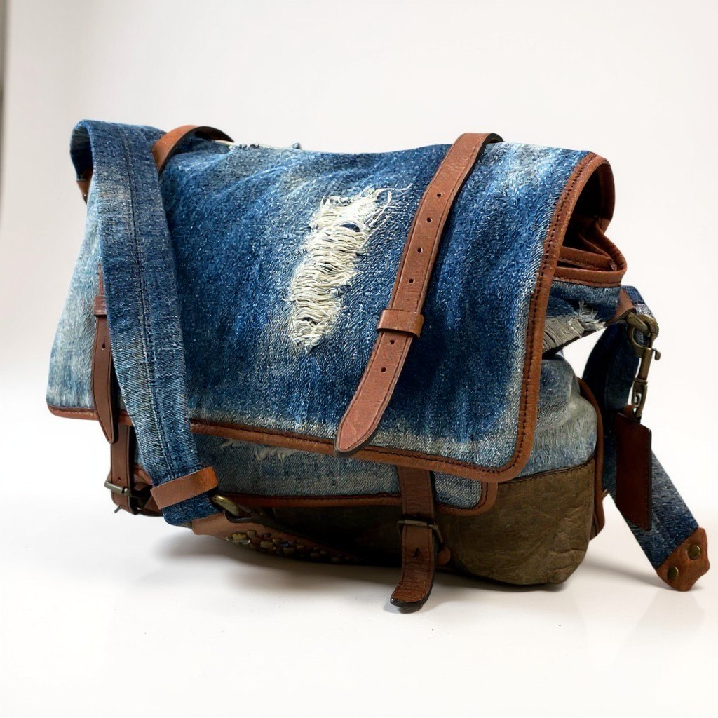 D&G DOLCE&GABBANA ドルチェ＆ガッバーナ 00’s Vintage doubleflap denim Shoulderbag メンズ ショルダーバッグk02i【中古】