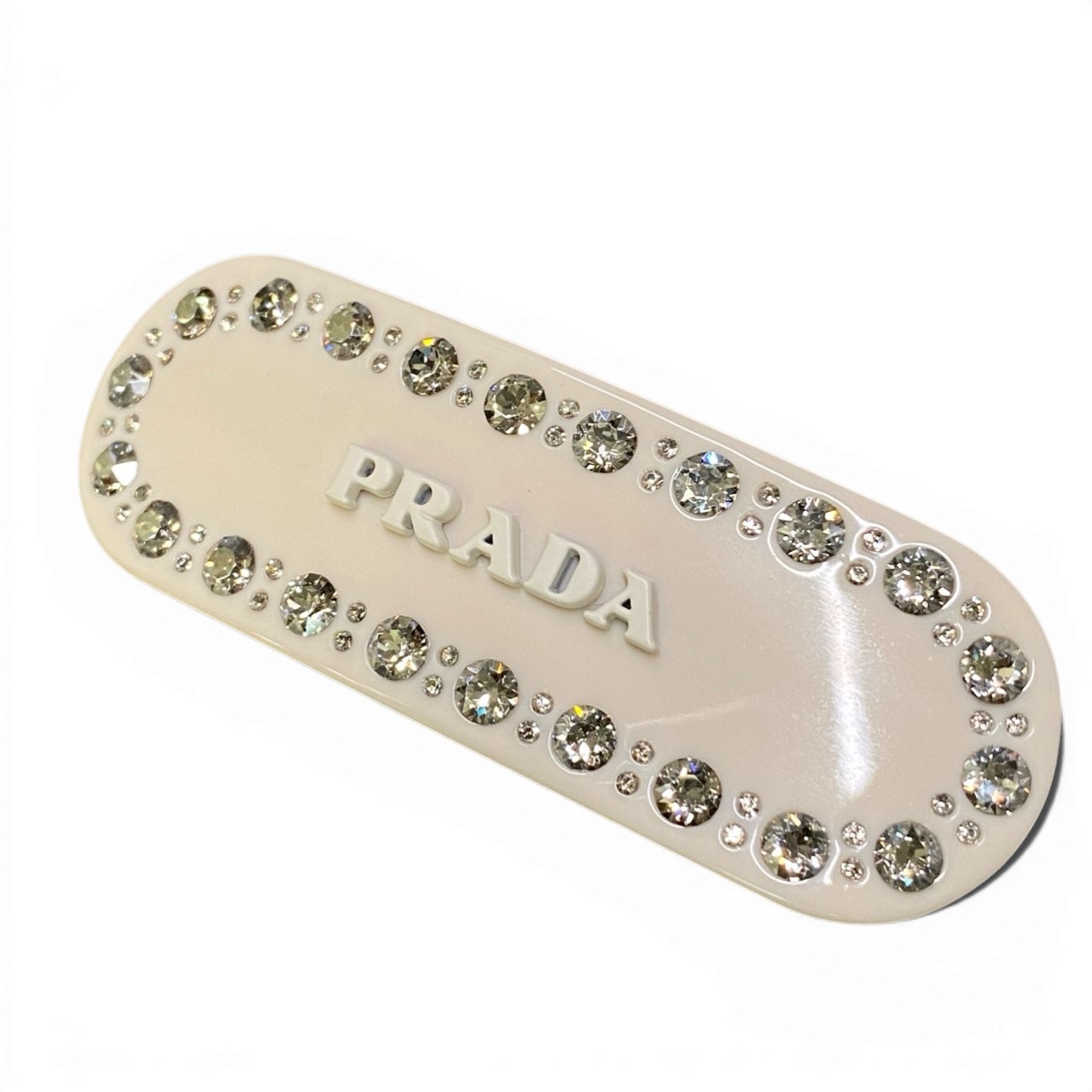 樂天商城 - PRADA logo barrette with rhinestonesta1 中古