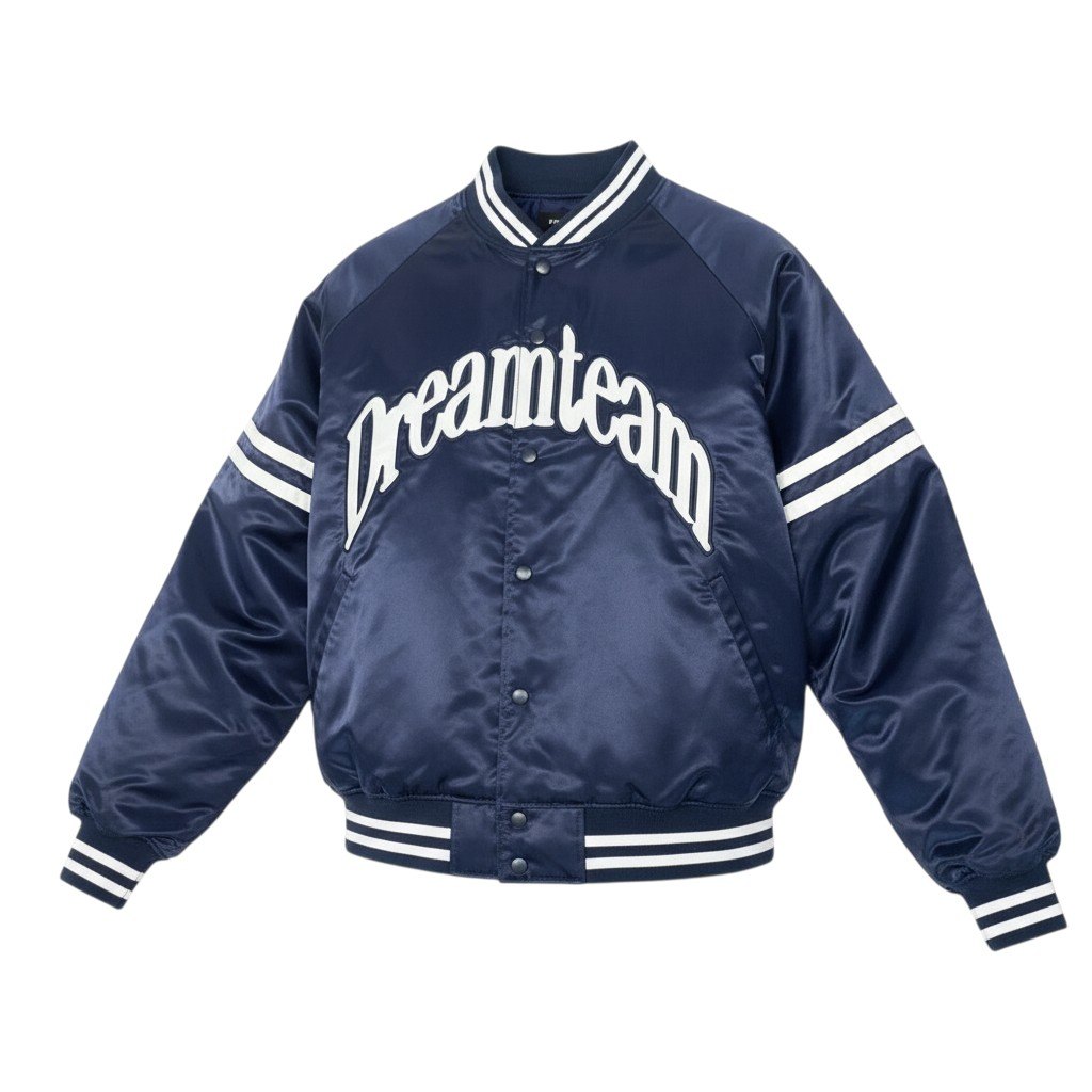 樂天商城 - DREAMTEAM ドリームチーム スタジャン ボンバージャケット サイズL ネイビー メンズ アウター ブルゾン スタジアムジャンパーk02i 【中古】