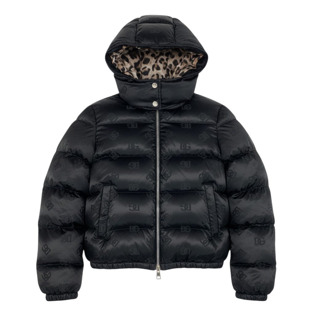 樂天商城 - 《未使用品》定価44万 DOLCE&GABBANA ドルチェアンドガッバーナ 現行 DGロゴ パテッド サテンジャカード ダウンジャケット サイズ40 ブラック D&G タグ付t18r 【中古】