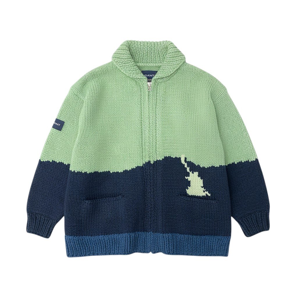 樂天商城 - DESCENDANT ディセンダント 24AW COWICHAN SWEATER カウチンセーター ニットセーター 2サイズ グリーン ネイビー アクリル100％ メンズ 男性用o07t 中古