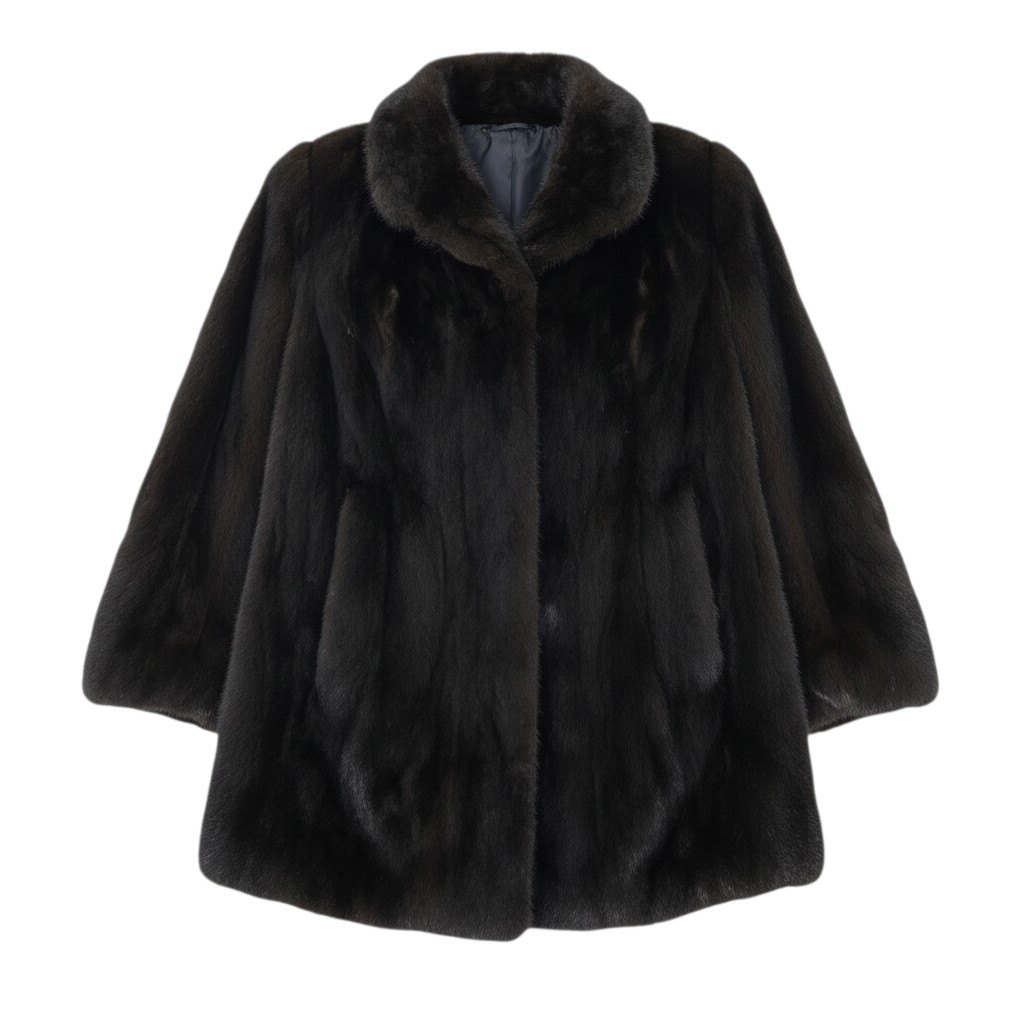 樂天商城 - SAGA MINK サガミンク 金サガ ダークミンク ファーコート サイズF ダークブラウン 最高級本毛皮 Mink Fur Coat 毛質◎t18r 中古
