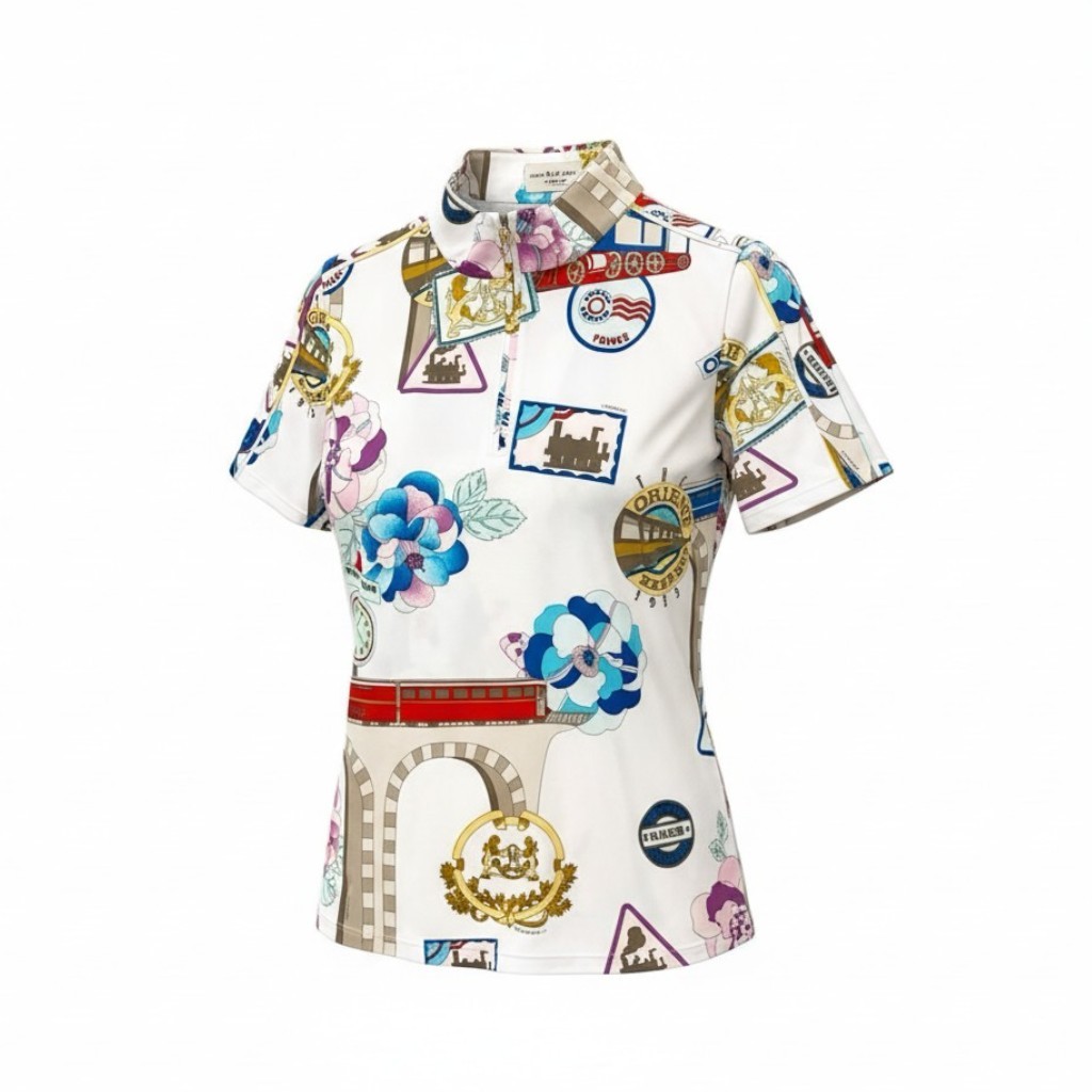 樂天商城 - 《美品》 LEONARD レオナール 伸縮ストレッチ 半袖Tシャツ カットソー トップス 40 マルチカラー ポリエステル レディースu02t 中古
