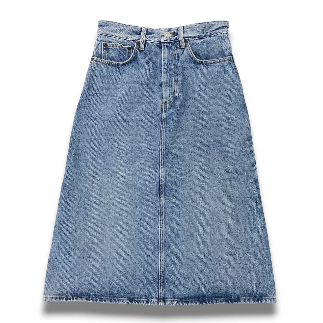 樂天商城 - 【美品】BALENCIAGA バレンシアガ デニムスカート ウォッシュ加工 イタリア製 34サイズ インディゴ コットン100％ レディース 女性用o07t 中古