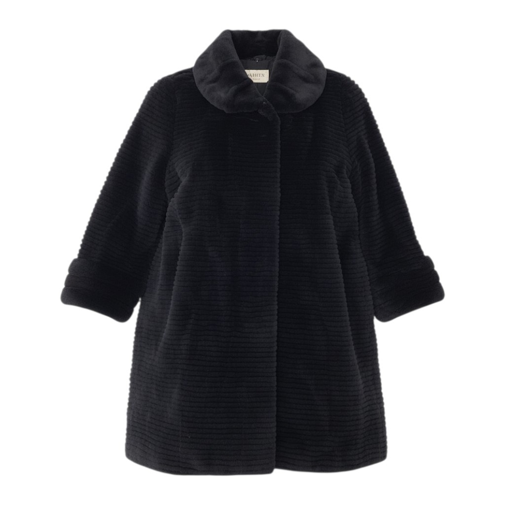 樂天商城 - PARTINA パルティナ シェアード 染めミンク ロングコート サイズF ブラック 本毛皮 Mink Fur Long Coatt18r 中古