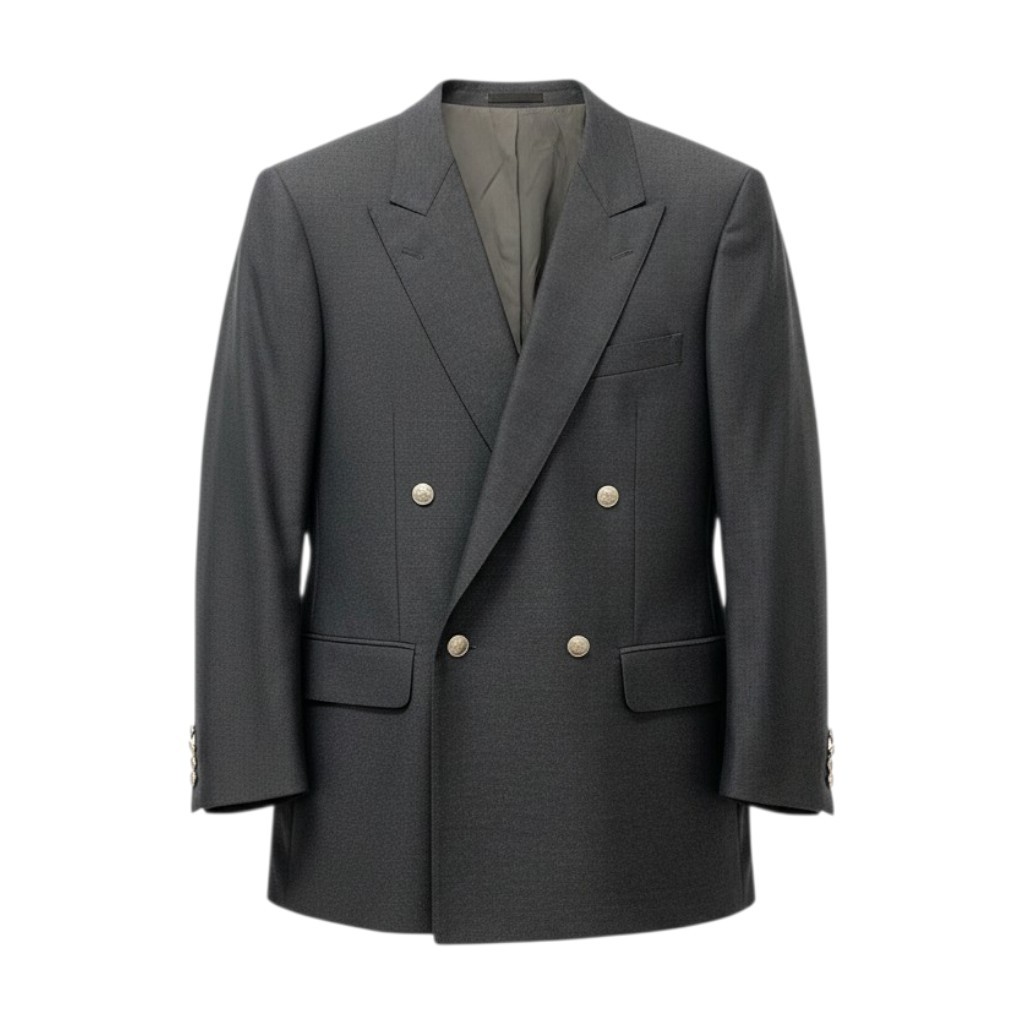値下げ！BURBERRY ダブルブレストテーラードジャケット 40 BURBERRY 金ボタン 赤 ダブルブレスト テーラードジャケット