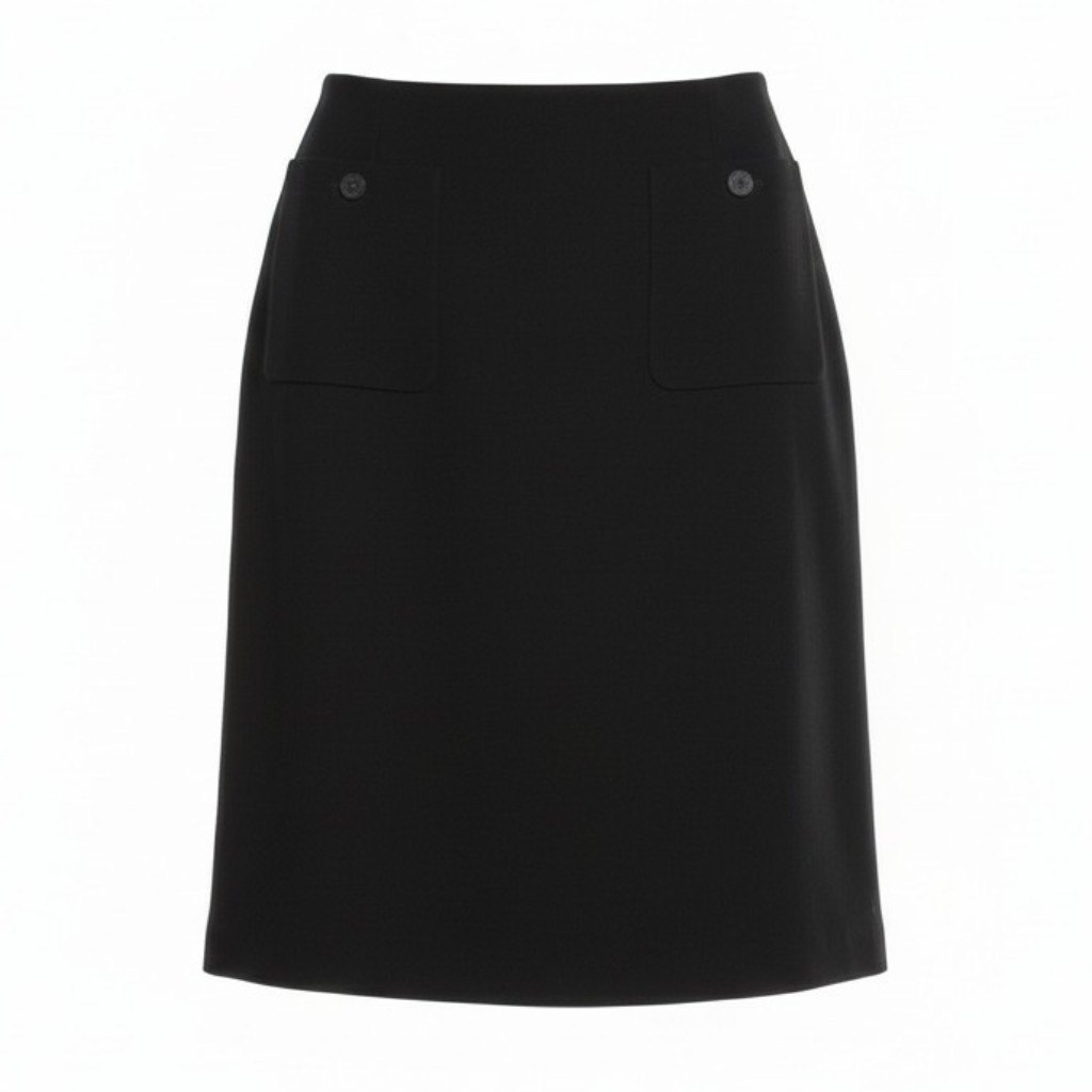 樂天商城 - CHANEL シャネル 膝丈スカート ココマークボタン レディース 女性服 P12457V07184 サイズ40 ブラック ウール シルクu02t 中古