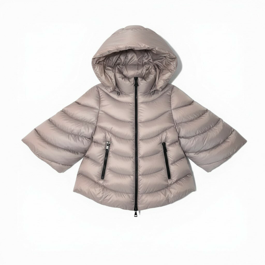 樂天商城 - MONCLER モンクレール AKYLINA DOUDOUNE LEGERE ダウンジャケット フーデット ショートダウン 7分袖 軽量 レディース 女性服 サイズ0 ライトパープルo07t【中古】