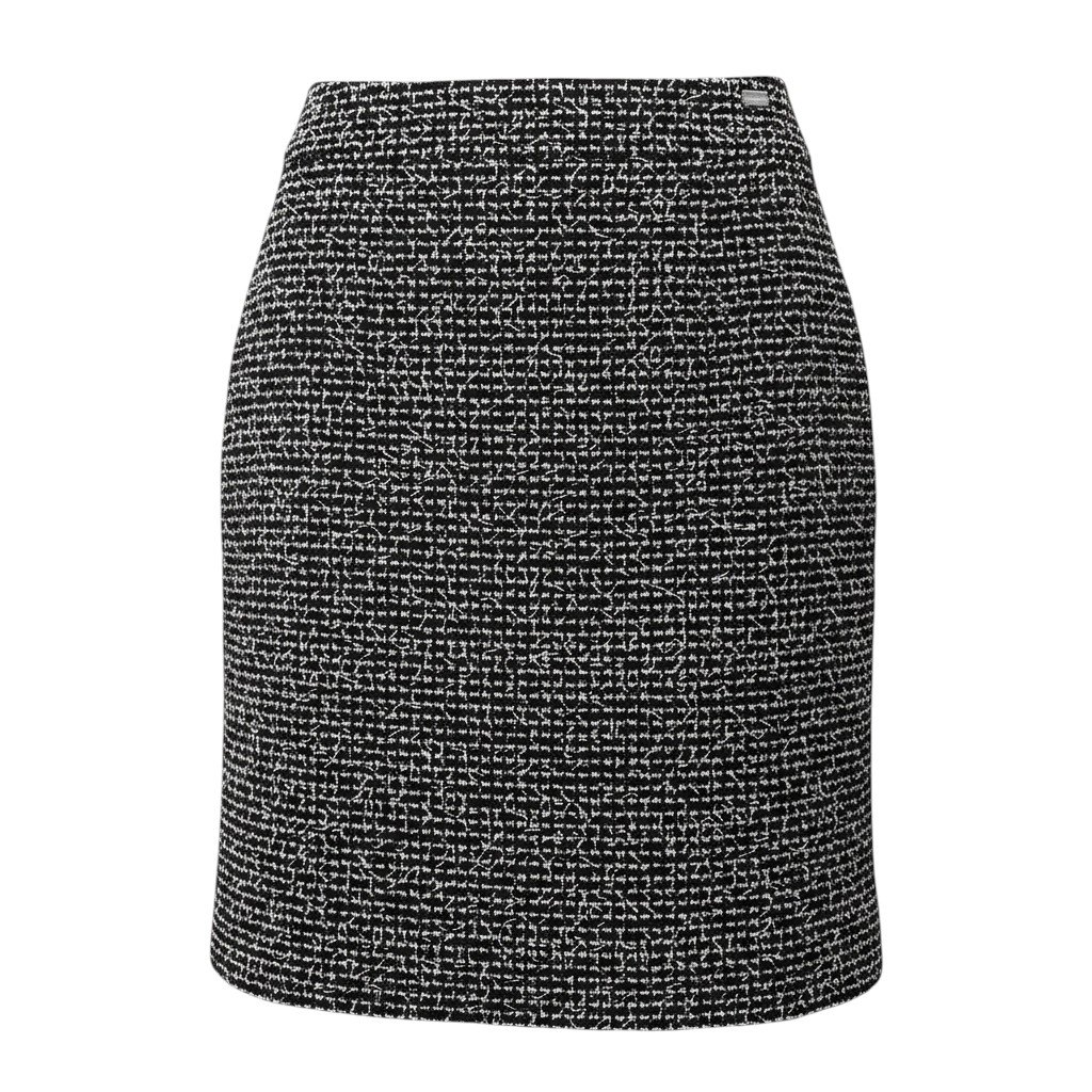 樂天商城 - CHANEL シャネル 2003年 ツイードスカート 膝丈スカート ロゴプレート サイズ36 ブラック ホワイト レディース 女性用u02t 【中古】