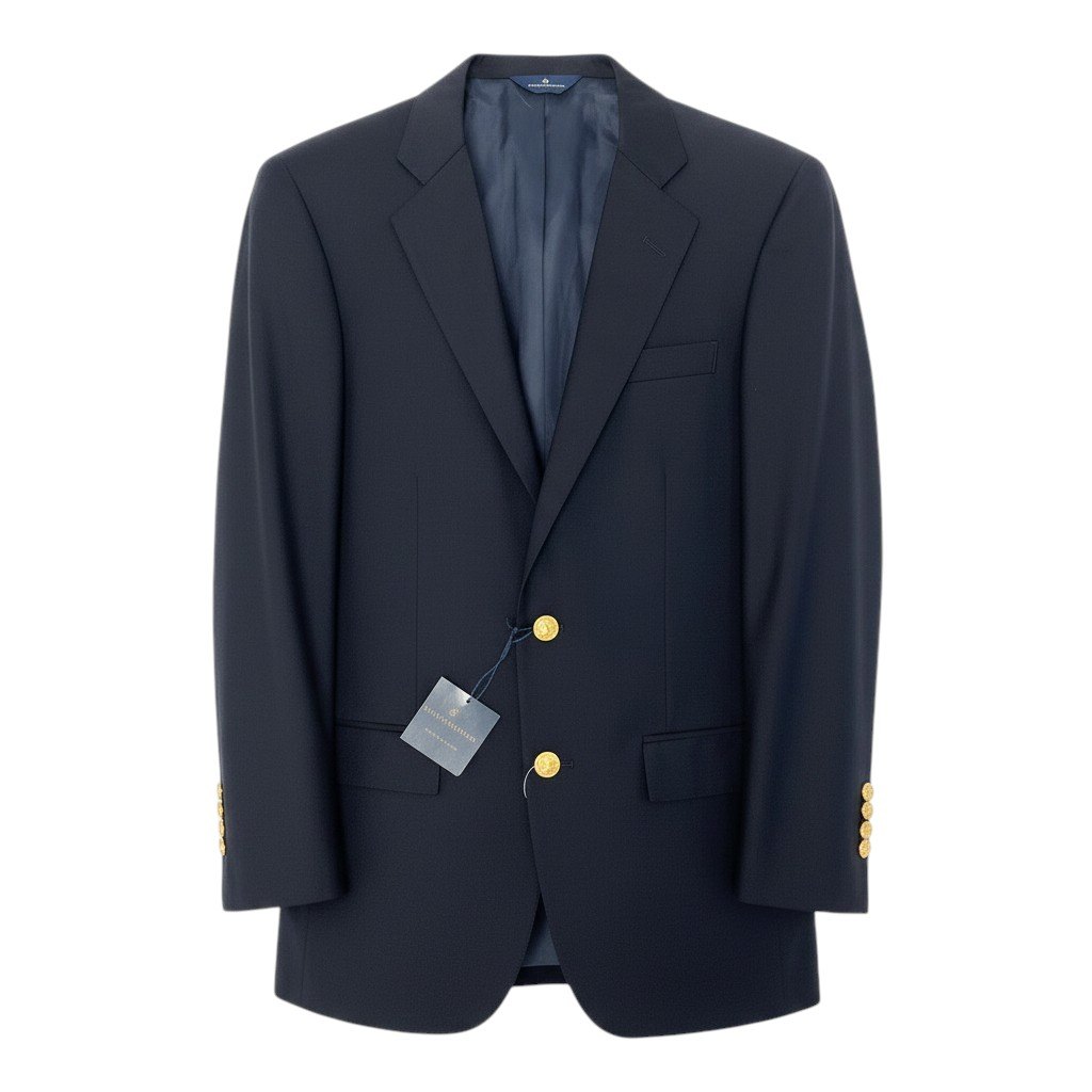 樂天商城 - BROOKS BROTHERS ブルックスブラザーズ Tollegno1900 イタリア製生地 REGENT FIT テーラードジャケット 紺ブレザー 金ボタン 36SHT ネイビー メンズ 紳士服u02t 【中古】