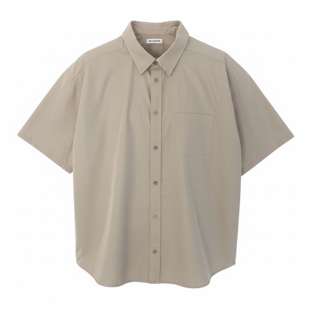 タグ付新品】バレンシアガ90s 長袖シャツ ストライプ ロゴ ベージュ