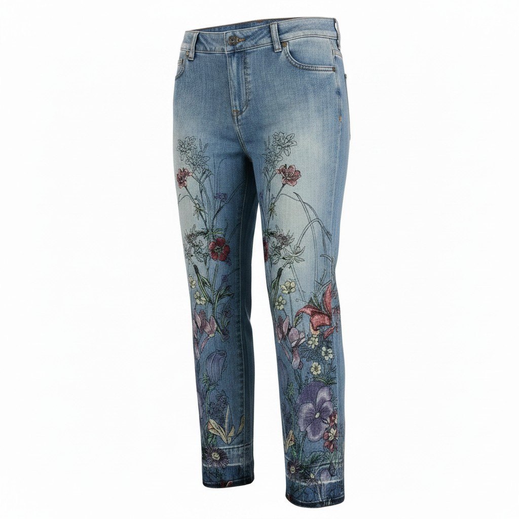 樂天商城 - GUCCI グッチ トムフォード期 花柄刺繍 デニムパンツ Tom Ford Floral Embroidery Denim Pants サイズ42 インディゴブルーt18r 中古