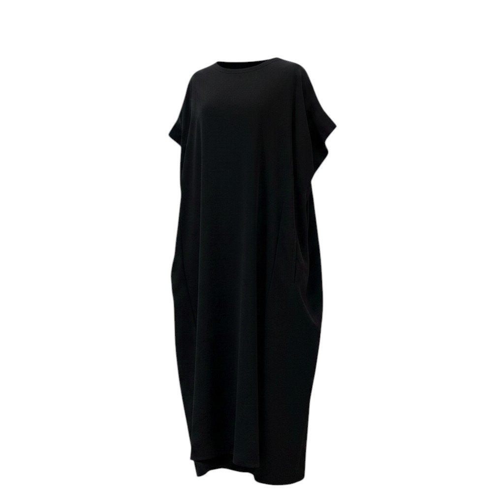 Yohji Yamamoto Collection ヨウジヤマモト コレクション ビッグシルエット ドレープドレスワンピース Over Size Drape Dress FS-D60-500 サイズ2 ブラック 山本耀司t18r 