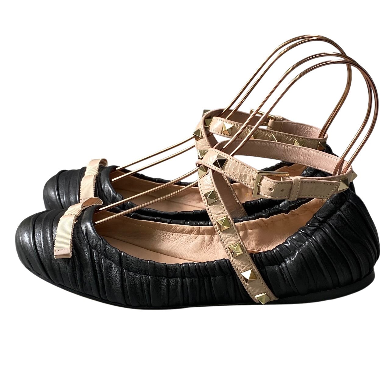 VALENTINO GARAVANI ヴァレンティノ ガラバーニ ロックスタッズ バレエシューズ パ...
