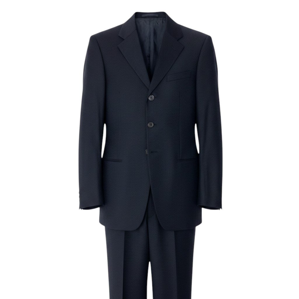 商品情報 ブランド ARMANI COLLEZIONI アルマーニコレツィオーネ 表記サイズ 50 実寸 【実寸(単位cm)】 着丈：79 肩幅：47 身幅：55 ゆき丈： 袖丈：66 ウエスト：44 股上：37 股下：81 渡り：35 裾幅： （実寸メジャーでの採寸のため多少の誤差がある場合がございます。） 型番 2B83EM カラー ネイビー 状態ランク B 素材 画像参照 備考 AIによるサイズ診断 表記サイズ50、ジャケット実寸は肩幅47cm・身幅55cm・着丈79cm・袖丈66cmで、ヒップがしっかり隠れるクラシックな丈感です。 身幅には程よい余裕があり、シャツや薄手ニットを合わせやすく、標準〜ややがっしりした体型の方に適しています。 パンツはウエスト約88cm、股上37cm、股下81cm、渡り35cmで、腰回りから腿にかけてゆとりのあるシルエットです。 身長175〜185cm前後、胸囲96〜104cm程度を目安に、ビジネスやフォーマル用途におすすめです。 スタッフ商品コメント ARMANI COLLEZIONIのイタリア製メンズセットアップスーツ。 深みのあるミッドナイトネイビー系に繊細なピンストライプを配し、ウールならではの滑らかで上品な素材感が際立つ一着です。 3ボタンのシングルジャケットにノッチドラペル、袖口の4ボタンなど、クラシカルで端正なディテールを採用しています。 ビジネスシーンはもちろん、式典やパーティーなど品格を求められるフォーマルスタイルにも活躍します。 ご注意 ・採寸、サイズ、色、素材などは当社独自の判断基準です。多少の誤差、違い等がある場合がありますので、予めご了承ください。 ・3D写真はシルエットを再現する最新のAI技術で生成しています。稀に細部に違いが生じる場合があるため、その他の全てのお写真もご確認くださいませ。・AI診断に関しましては実寸に基づき算出しています。誤差が生じる場合がございますのでご了承ください。 商品状態の基準 状態ランク一覧 S 新品・未使用品 新品・未使用商品。商品画像撮影の為、開封の場合もあり。(弊社基準による) SA 未使用品に近い 試着や、一定期間、保管されていた商品などほとんど未使用品に近い商品 A 美品 使用回数が少なく、全体的に状態が良好な綺麗なUSED品 AB 良品 比較的綺麗。多少の使用感はありますが、それ以外に特に問題のない状態のUSED品 B 一般中古 目立たない多少のスレやキズ、軽度の汚れなどがあるUSED品 BC 軽度の不良 Bに比べスレやキズ、汚れなどが部分的に目立つUSED品 C 目立つ状態不良 特記すべきような目立つスレやキズ、汚れがある、又は全体的にスレや汚れがあるUSED品 D ジャンク 難があり、使用に支障のきたすUSED品、ジャンク品 送料、問い合わせ先など 送料 税込み3,980円以上の商品は一律送料無料です。 発送方法 60サイズ以上ヤマト運輸、60サイズ未満レターパックプラスにて発送いたします。 商品発送 原則、入金確認後、1～2営業日以内に発送します。(発送混雑時は3営業日、お日にちをいただくことがございます。) 返品方法 購入後の返品は原則承っておりません。 なお、不良品の場合は大変お手数ですが、弊社までご連絡ください。 返金・返品対応させていただきます。 問い合わせ先 【企業名】株式会社A.YANG 【TEL】072-524-3319 【アドレス】info@ayang.jp 【営業時間】平日10:00～17:00
