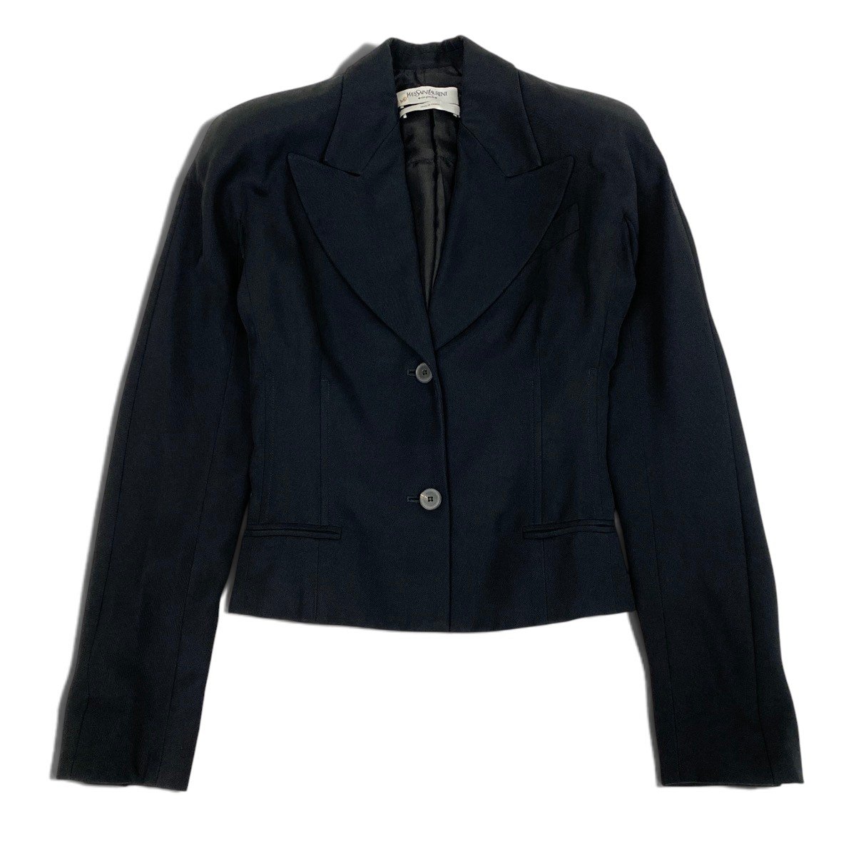 YVES SAINT LAURENT イヴサンローラン リヴゴーシュ テーラードジャケット サイズ36 ブラック レディースo07t 中古 valuestock-10015974 バリューストック サンプル画像2