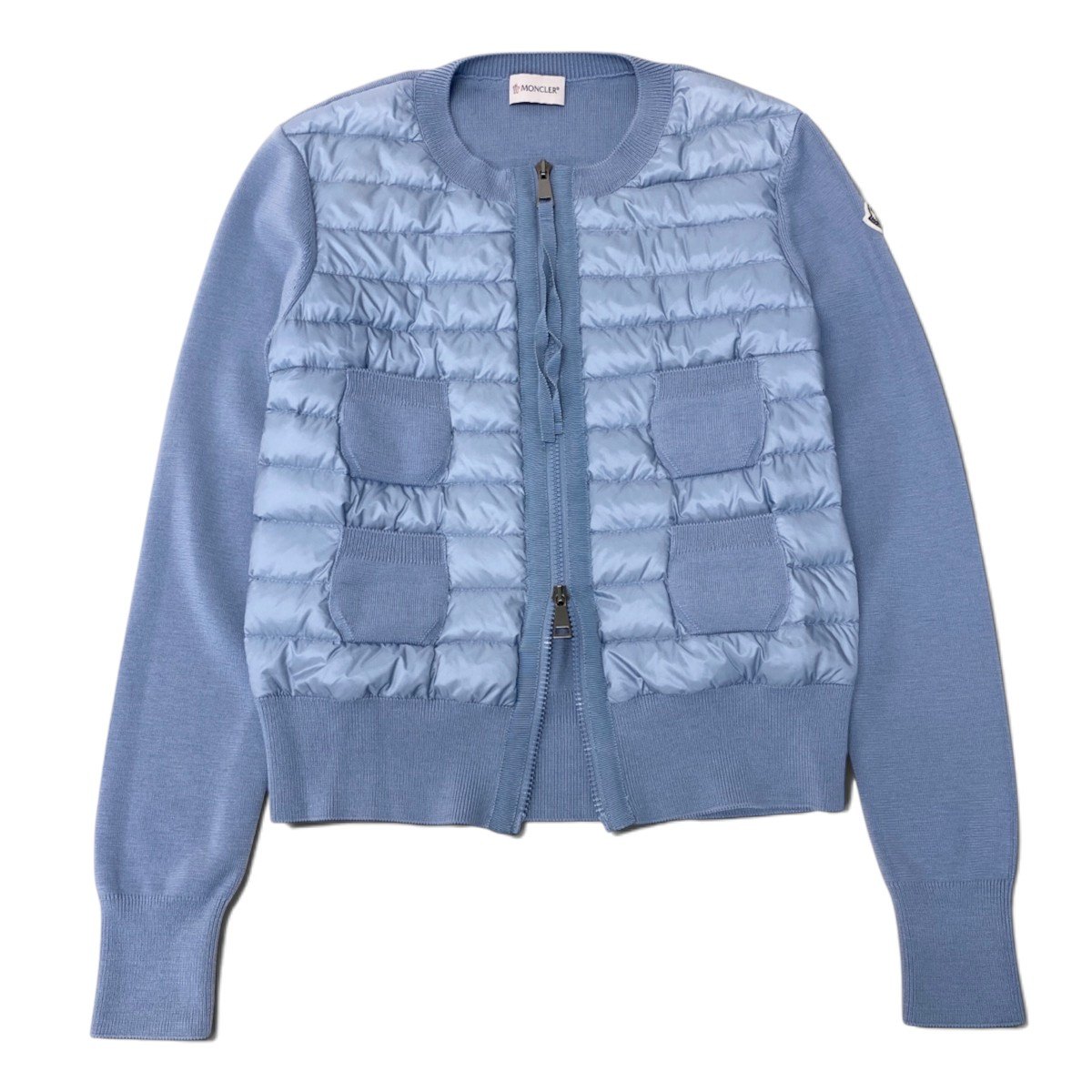 M*K様 MONCLER ライトブルー カーディガン 楽天市場】モンクレール ダウン（カーディガン・ボレロ｜トップス