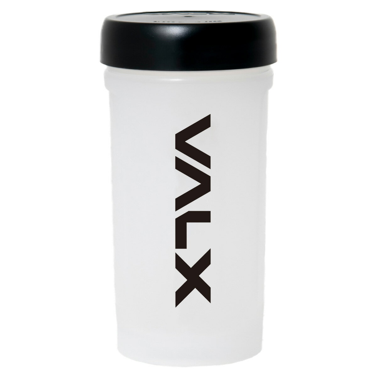 VALX プロテイン シェイカー (ホワイト) ・最大容量は650ml（目盛り500ml） ・原材料:【ボトル】原料樹脂: ポリプロピレン / 耐熱温度: 100℃ / 耐冷温度: -10℃ ・原材料:【キャップ】原料樹脂: ポリエチレン / 耐熱温度: 90℃ / 耐冷温度: -10℃ ・商品サイズ (幅×奥行×高さ) : 87mm×87mm×170mm ・注意:キャップは、カチッと音がするまでしっかりと閉めてからご使用ください。 ・最大目盛り500ml！スリムタイプで持ち運びに便利 ・サイドのくぼみが手にフィット！シェイクが簡単にできます ・ボトル本体の底部分は丸みが帯びており。粉末の溶け残しが少ない構造です ・シンプルな形状だから洗いやすく衛生的に使えます ・プロテインを飲むのにぴったりの500mlサイズ！シンプル構造で使いやすさを追求しました