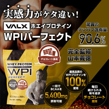 【お得な6個セット】 バルクス ホエイプロテイン WPI パーフェクト チョコレート風味 山本義徳 プロテイン 1kg アイソレート ココア 保存料 無添加 筋トレ ダイエット タンパク質 シェイカー コスパ