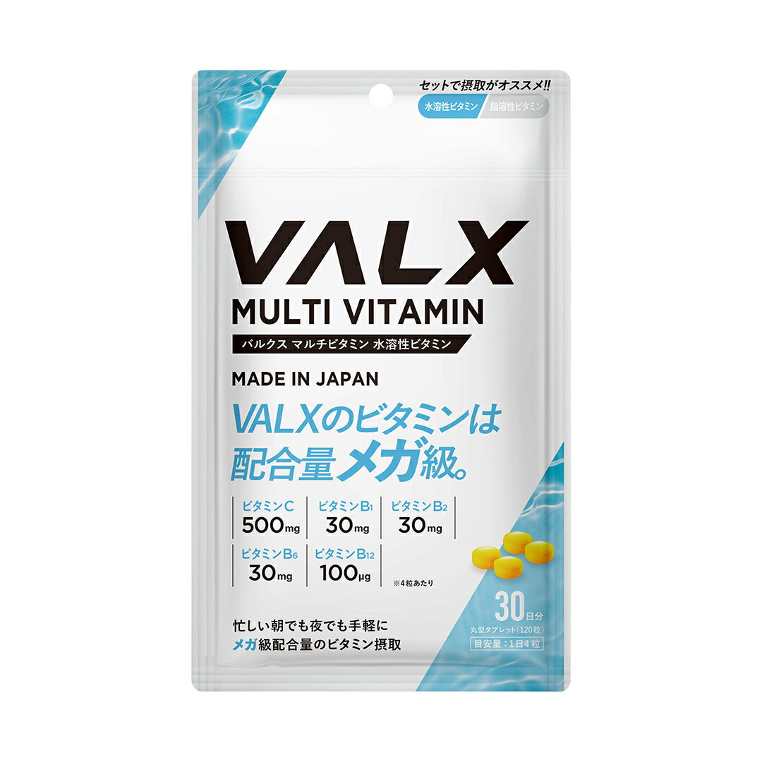 [LINE登録で1,000円OFF] VALX マルチビタミン【水溶性ビタミン】山本義徳 サプリ サプリメント ビタミン ビタミンC 60mg ビタミンB1 30mg ビタミンB2 30mg ビタミンB6 30mg ビタミンB12 100μg 配合