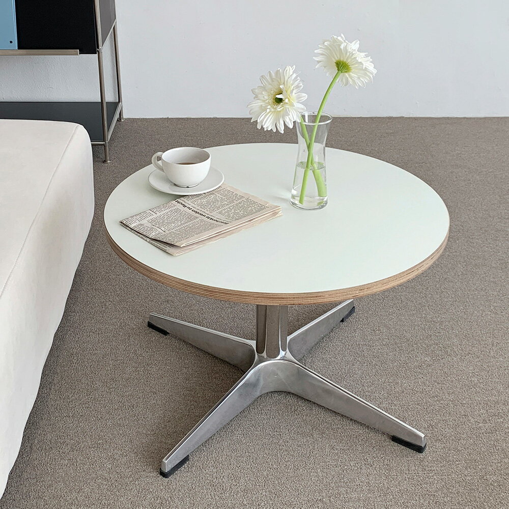 【スーパーSALE!20%OFF ポイント5倍!~9/11 01:59】O'gre オグレ シラカバHPLホマイカ円形ソファーテーブル 韓国インテリア 選べる幅...