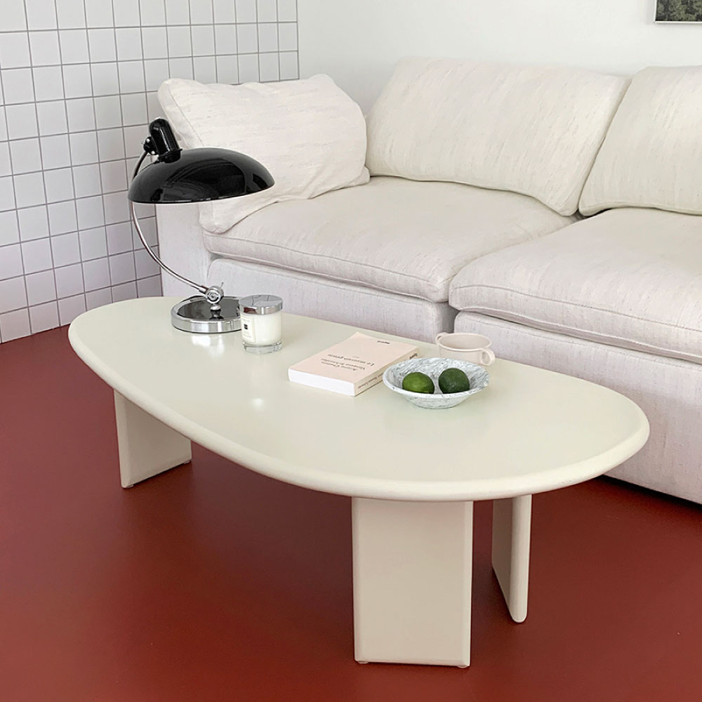 VAMIR バミル ピーナッツソファーのテーブル 韓国インテリア ローテーブル 幅120cm 高さ36cm