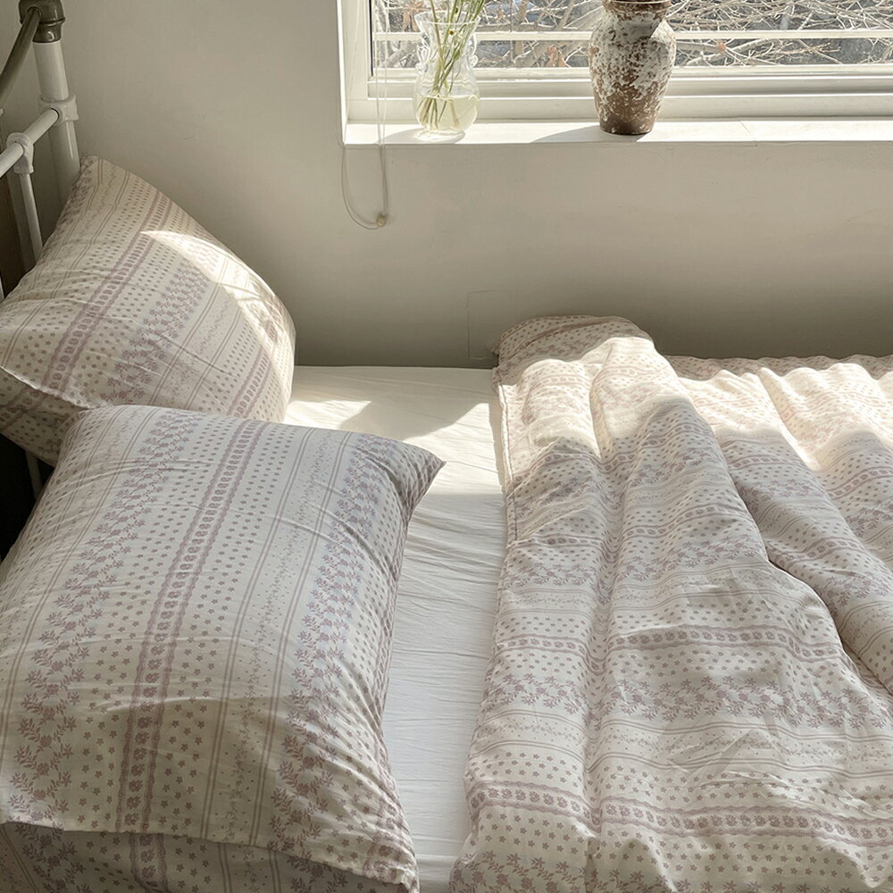 【スーパーSALE！20%OFF ポイント5倍！~9/11 01:59】Beurre Bleu ベルブルー FOREST 布団カバー 枕カバー 寝具 (ピンク) 韓国インテリア 綿100％ SS/Qサイズ対応